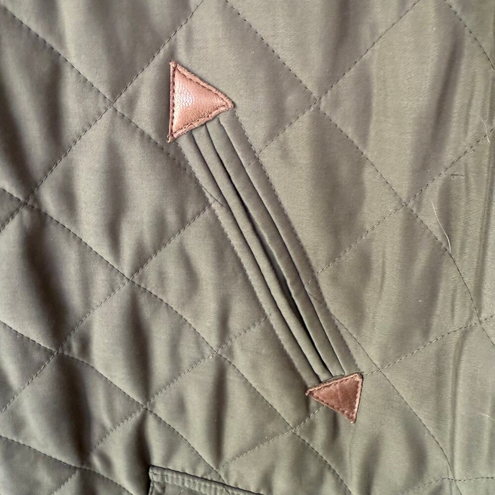 Ralph Lauren Olive Green Men’s Quilted Hunting jacket corduroy collar size L - Picture 7 of 12